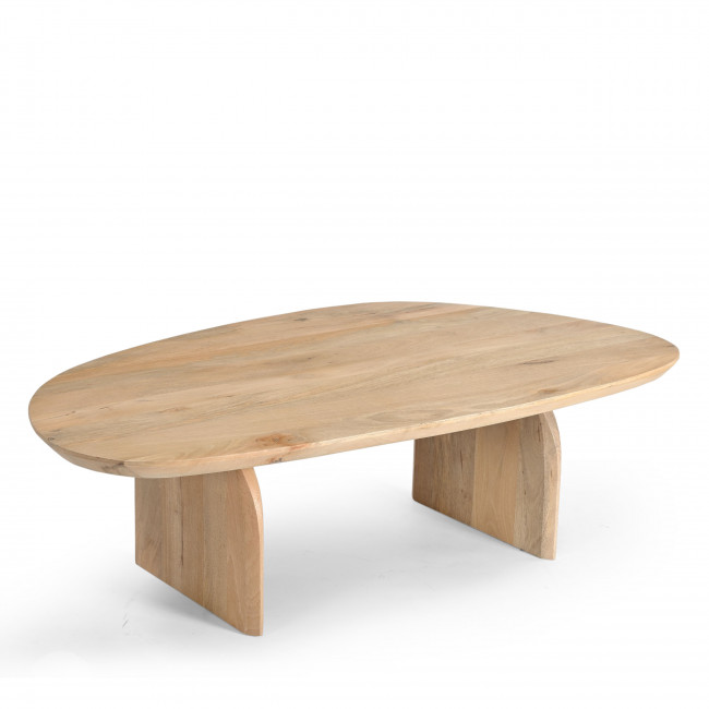 Malang - Table basse organique en bois massif de manguier
