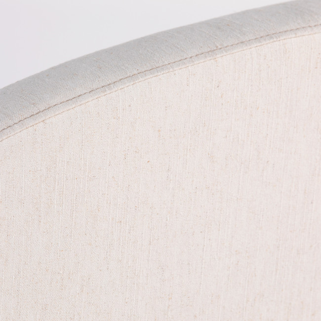 Noussa - Tête de lit en coton et lin demi-lune L170cm