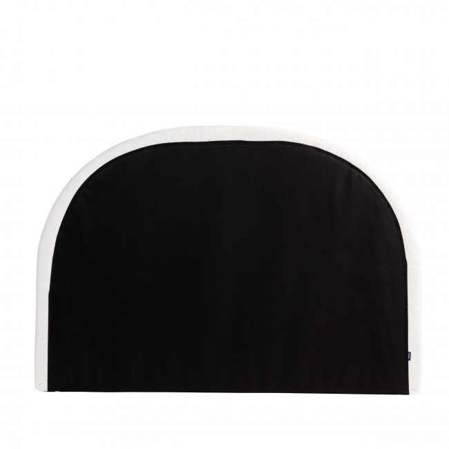 Noussa - Tête de lit en tissu bouclette demi-lune L150cm