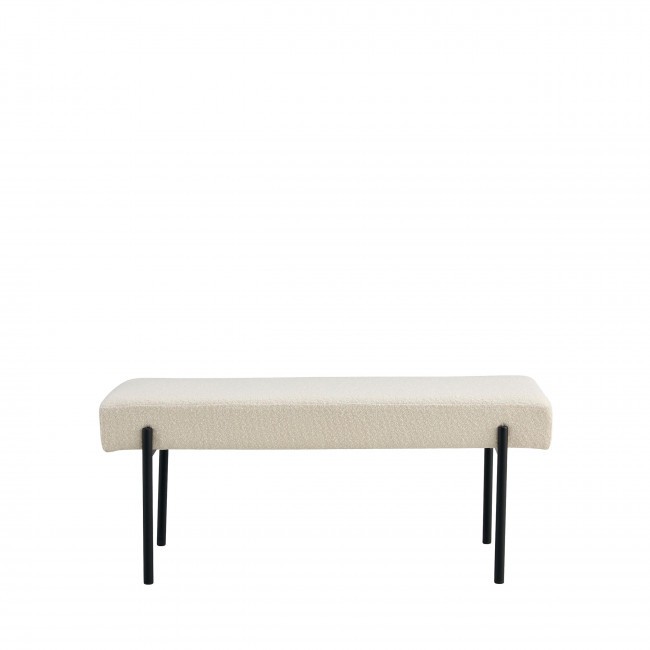 Swindon  - Banc en tissu bouclette et métal L100cm