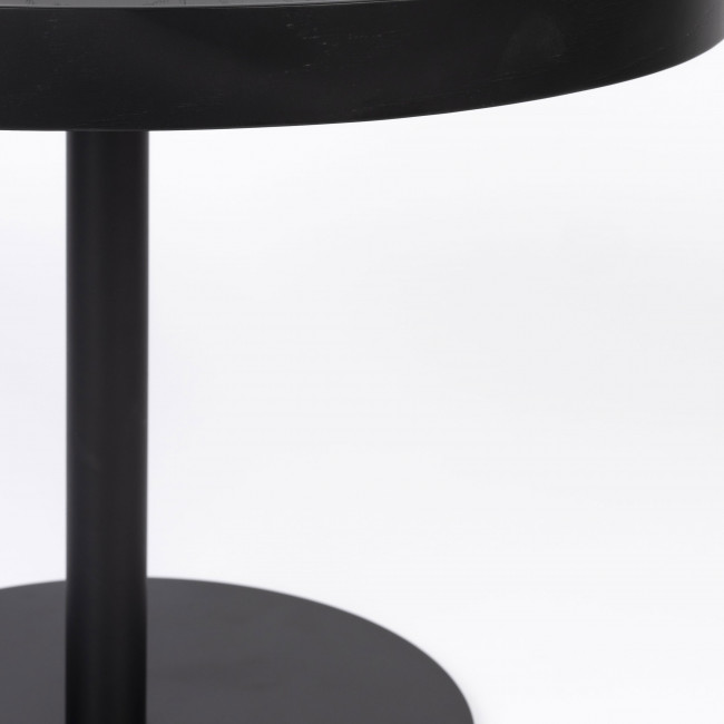 Yuri - Table d'appoint ronde en bois et métal ø56cm