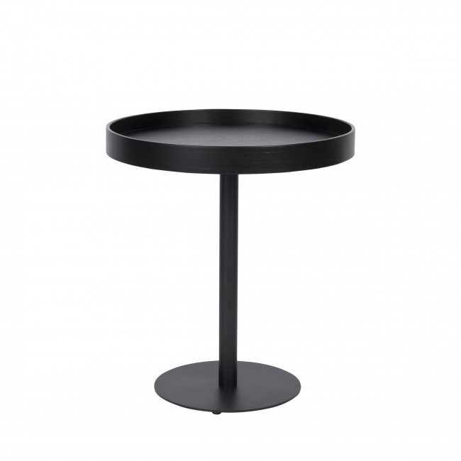 Yuri - Table d'appoint ronde en bois et métal ø45cm