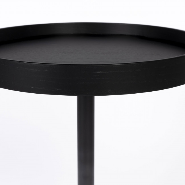 Yuri - Table d'appoint ronde en bois et métal ø45cm