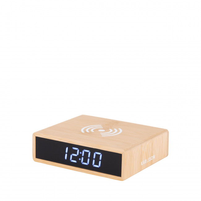 Fat - Réveil en bois avec chargeur téléphone