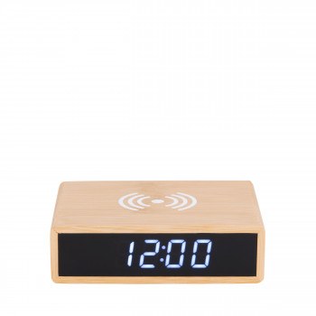 Fat - Réveil en bois avec chargeur téléphone