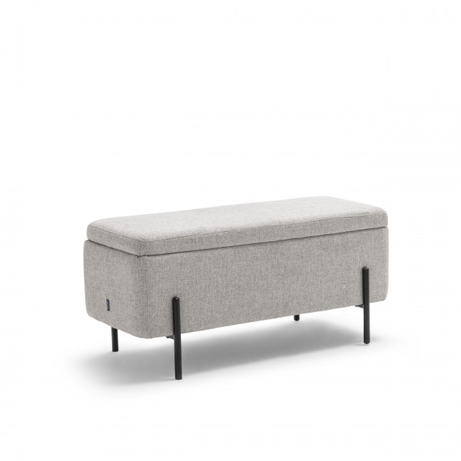Kos - Banc coffre en tissu et métal L100cm