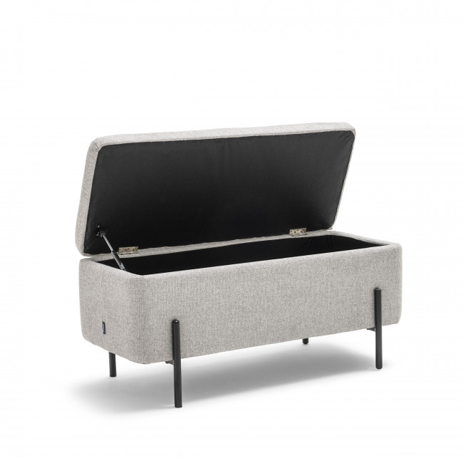 Kos - Banc coffre en tissu et métal L100cm