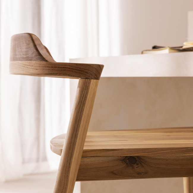 Joko - Lot de 2 chaises de bar en teck H75cm