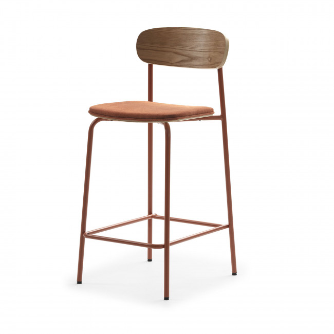 Arno - Lot de 2 chaises de bar en tissu, 66 cm