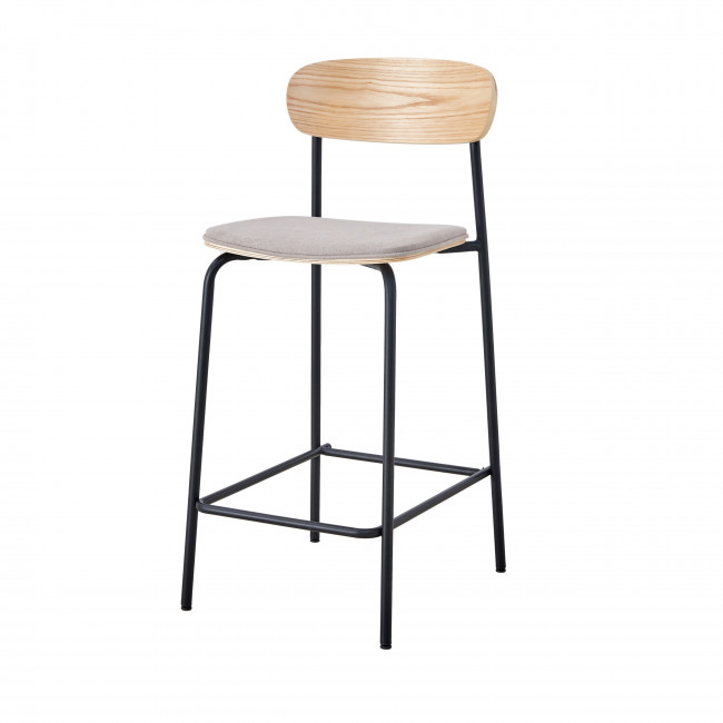 Arno - Lot de 2 chaises de bar en tissu, 66 cm