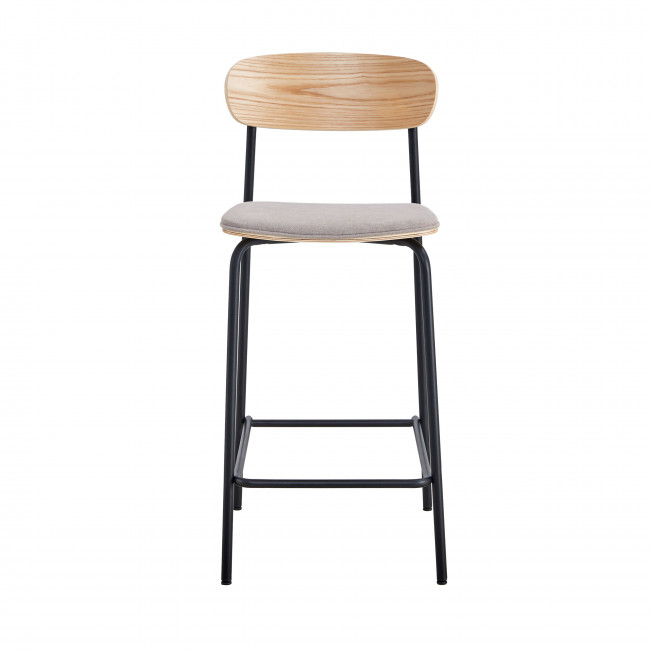 Arno - Lot de 2 chaises de bar en tissu, 66 cm