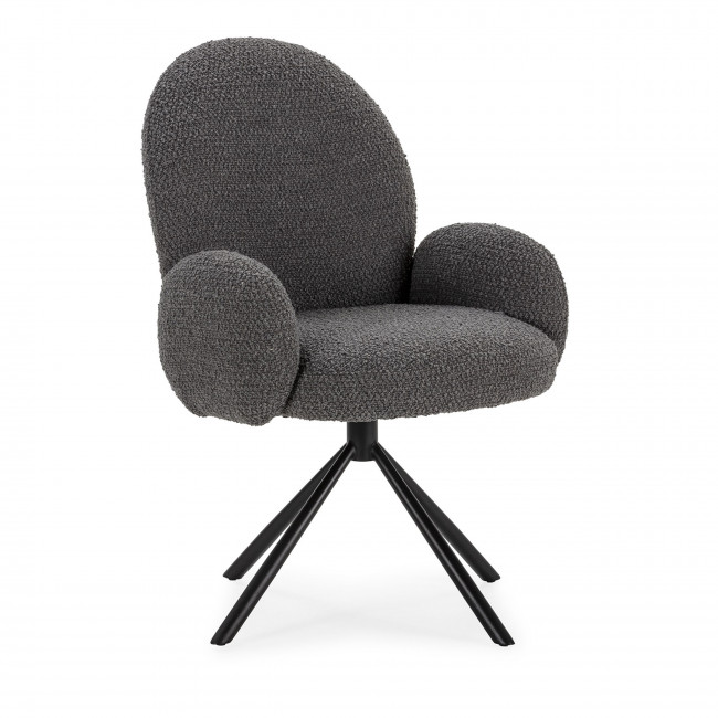 Douro - Chaise de bureau en tissu bouclette