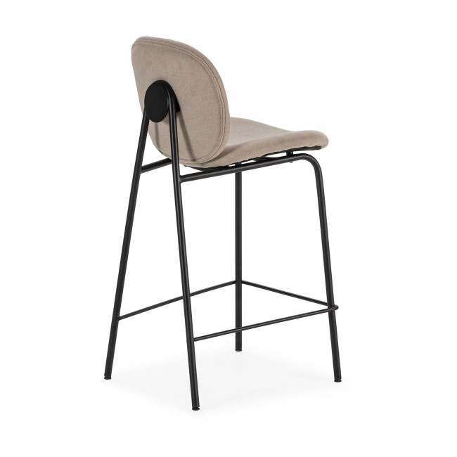 Bega - Lot de 2 chaises de bar en tissu, 65 cm