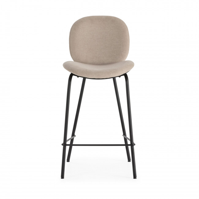 Bega - Lot de 2 chaises de bar en tissu, 65 cm