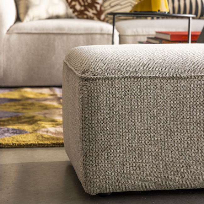 Noor - Pouf pour canapé modulable en tissu