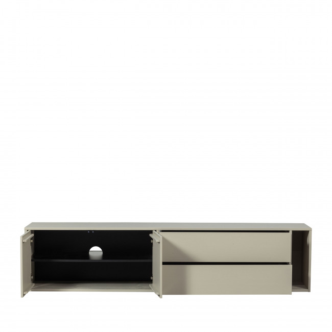 Settle down - Meuble TV 2 portes, 2 tiroirs en bois L200cm