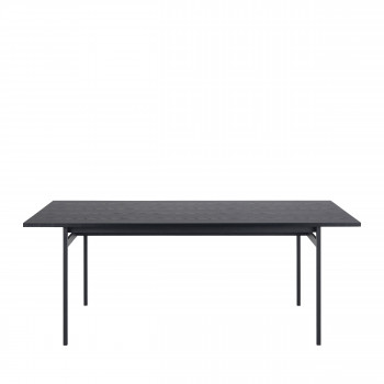 Batara - Table à manger en bois et métal 200x90cm