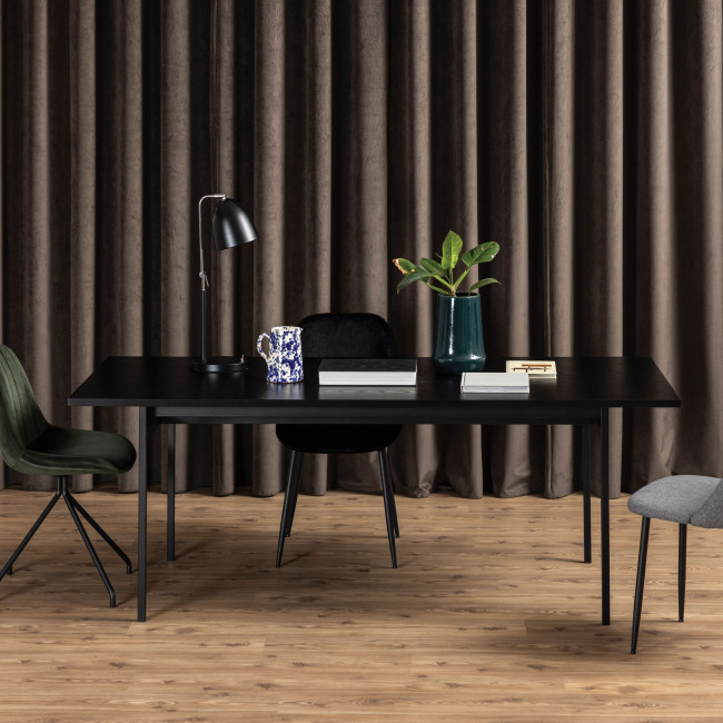 Batara - Table à manger en bois et métal 200x90cm