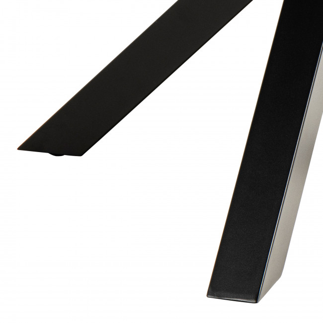 Eurame - Table à manger ronde 4 places en céramique et métal ø119cm