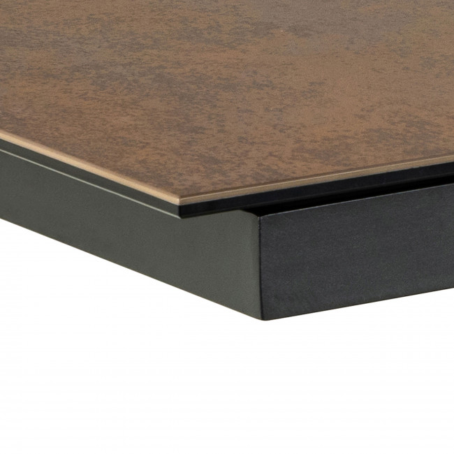 Eurame - Table à manger extensible 6 à 12 places en céramique et métal 200-240x100cm