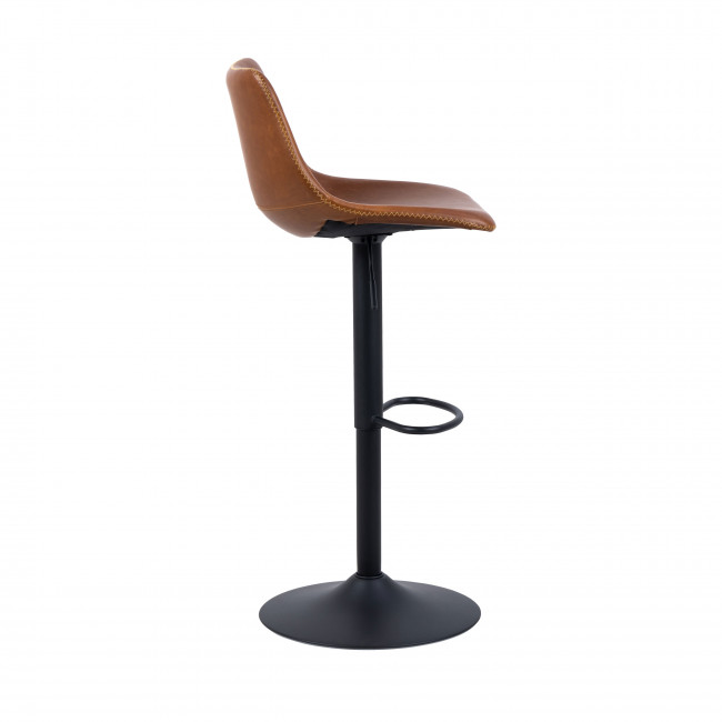 Anartia - Tabouret de bar en simili et métal H61cm