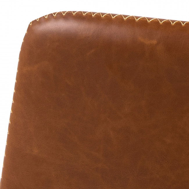 Anartia - Tabouret de bar en simili et métal H61cm