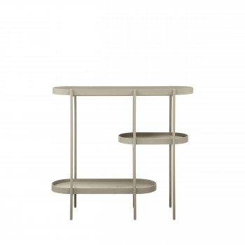 Noan - Console ovale en bois et métal L90cm