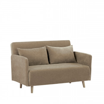 Belushi - Canapé convertible 2 personnes en chenille L120 cm