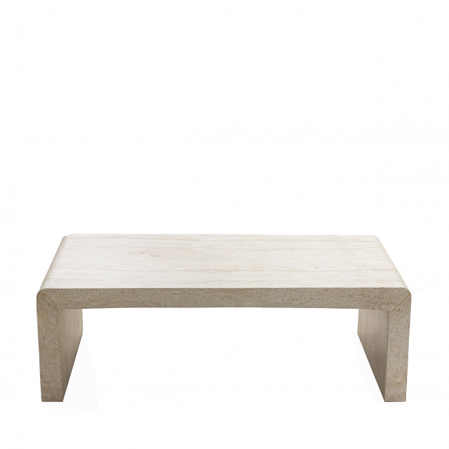 Tocoa - Table basse effet travertin 120x55cm