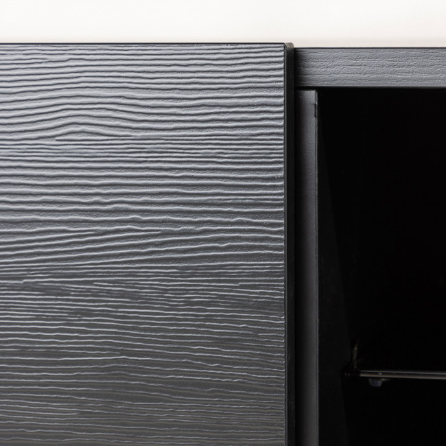 Cuenca - Meuble TV 2 portes battantes en bois L160cm