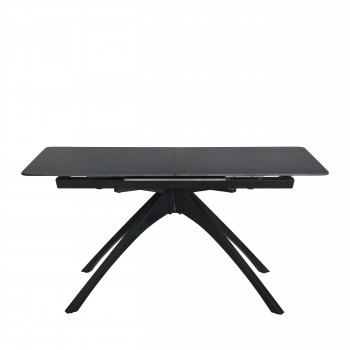 Mystara - Table à manger extensible 6 à 8 personnes en céramique et métal 150-200x85cm