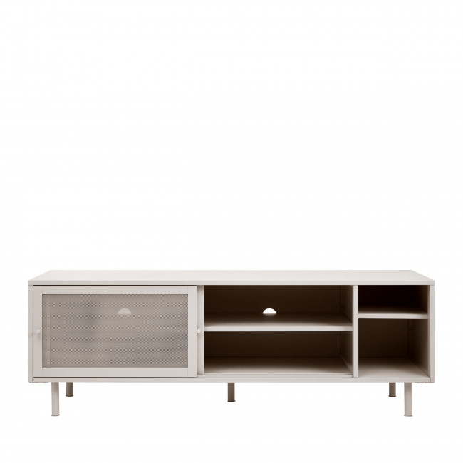 Kiso - Meuble TV 2 portes, 2 niches en métal L160cm