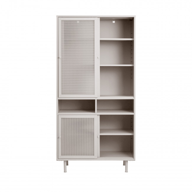 Kiso - Vaisselier 4 portes, 2 niches en métal H180cm