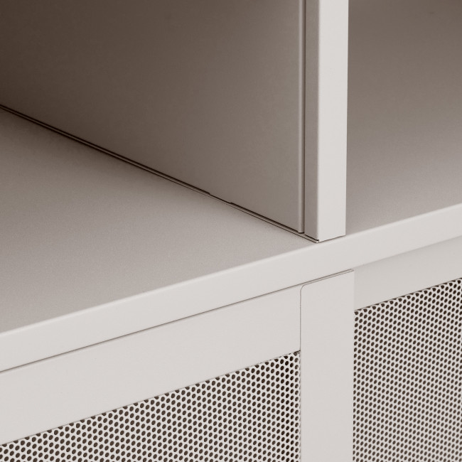 Kiso - Vaisselier 4 portes, 2 niches en métal H180cm