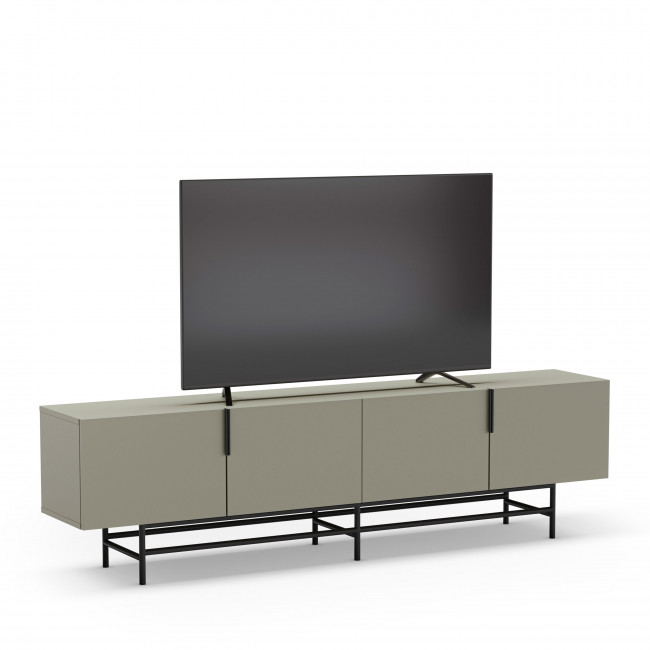 Vintara - Meuble TV 4 portes en bois et métal L200cm