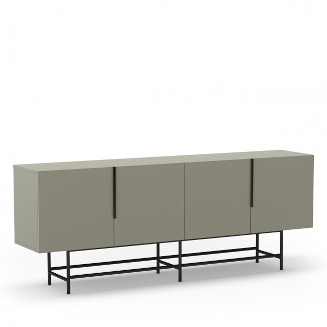 Vintara - Buffet 4 portes en bois et métal L200cm