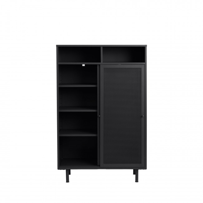 Kiso - Vaisselier 2 portes, 2 niches en métal H140cm