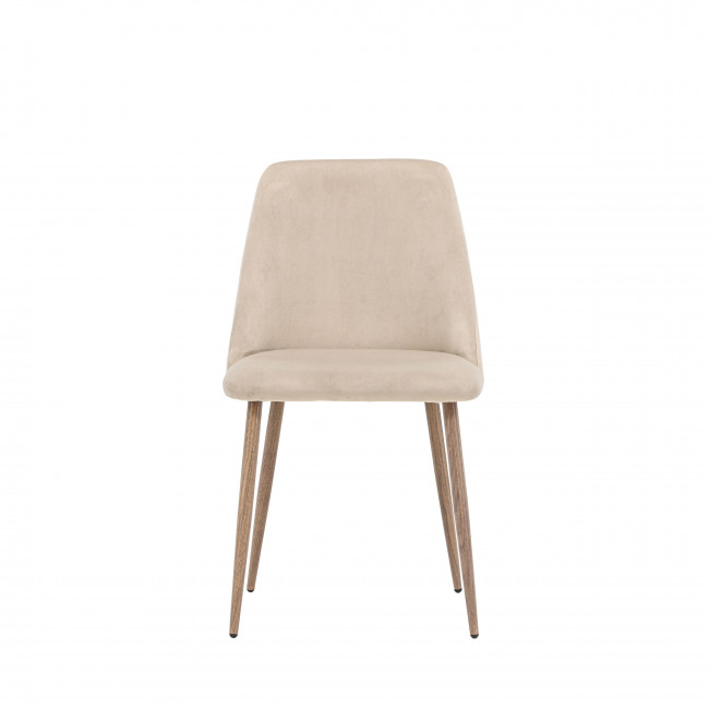 Night - Lot de 2 chaises en velours et métal