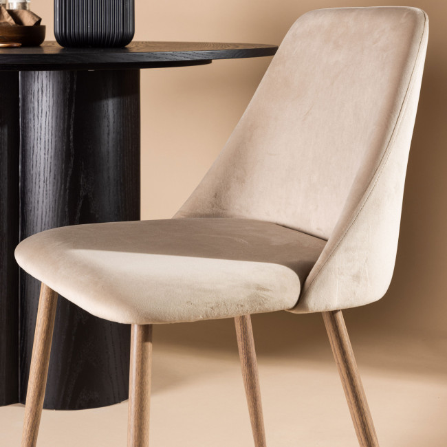 Night - Lot de 2 chaises en velours et métal