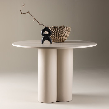 Olivia - Table à manger 4 personnes ronde en bois 