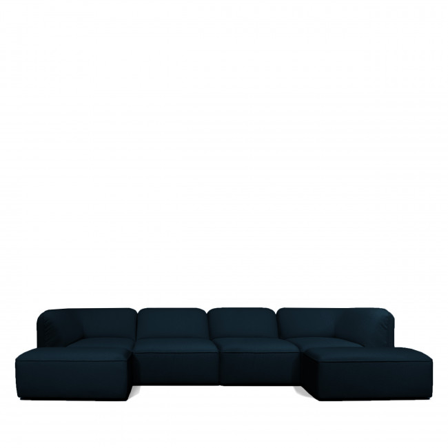Noor - Pouf pour canapé modulable en tissu bouclette