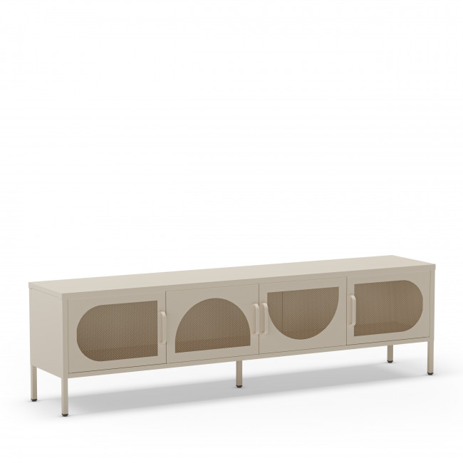 Zio - Meuble TV 4 portes en métal L180cm