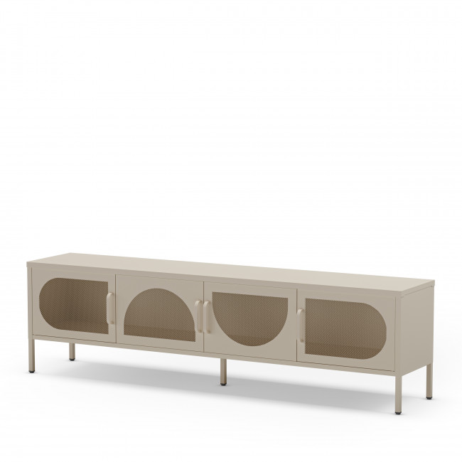 Zio - Meuble TV 4 portes en métal L180cm