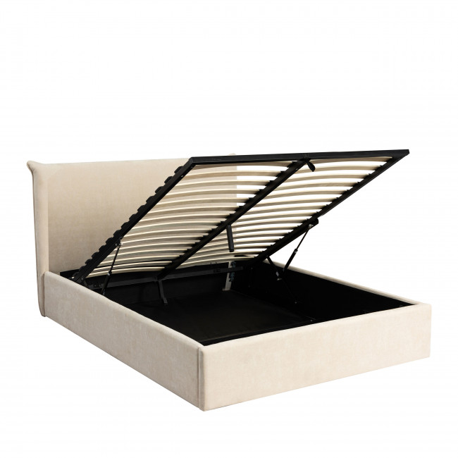 Mac beth - Lit coffre en tissu 160x200cm