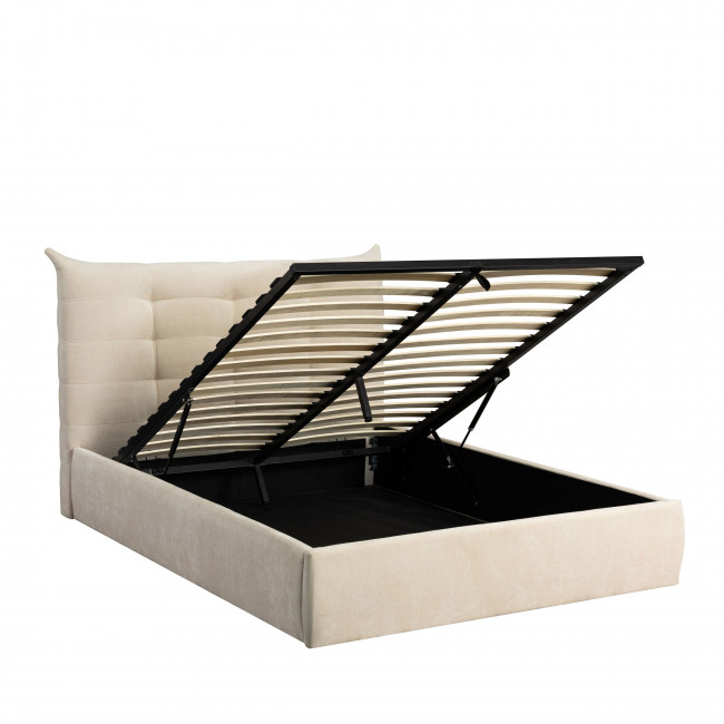 Serenita - Lit coffre en tissu 140x190cm