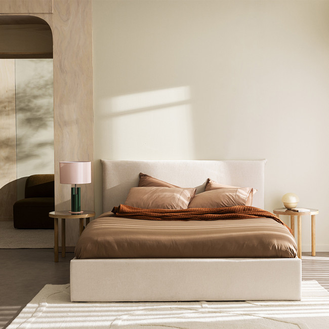 Mac beth - Lit coffre en tissu 160x200cm