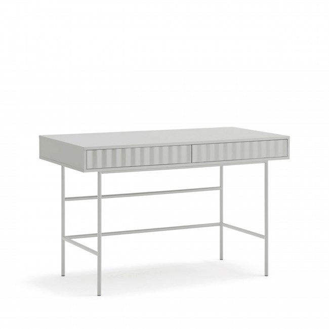 Sierra - Bureau 2 tiroirs en bois et métal L120cm