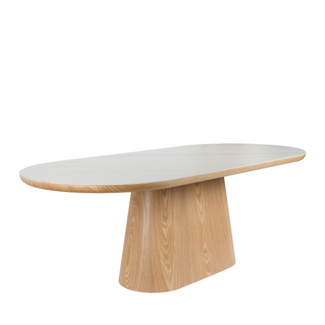 Almira - Table à manger 8 personnes ovale en bois