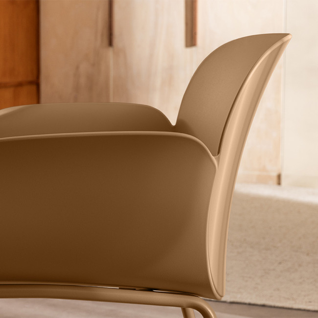Acapulco - Lot de 4 fauteuils de table intérieur et extérieur en plastique et métal