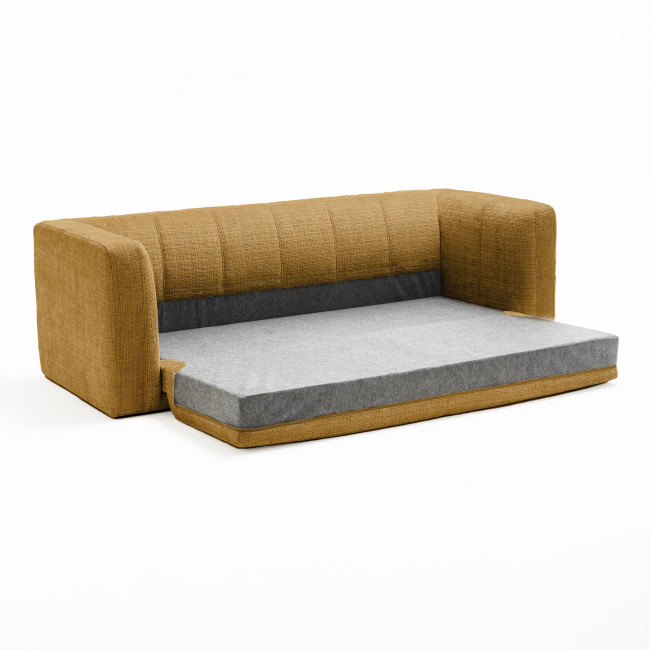 Danae - Canapé convertible 4 places en tissu chenille